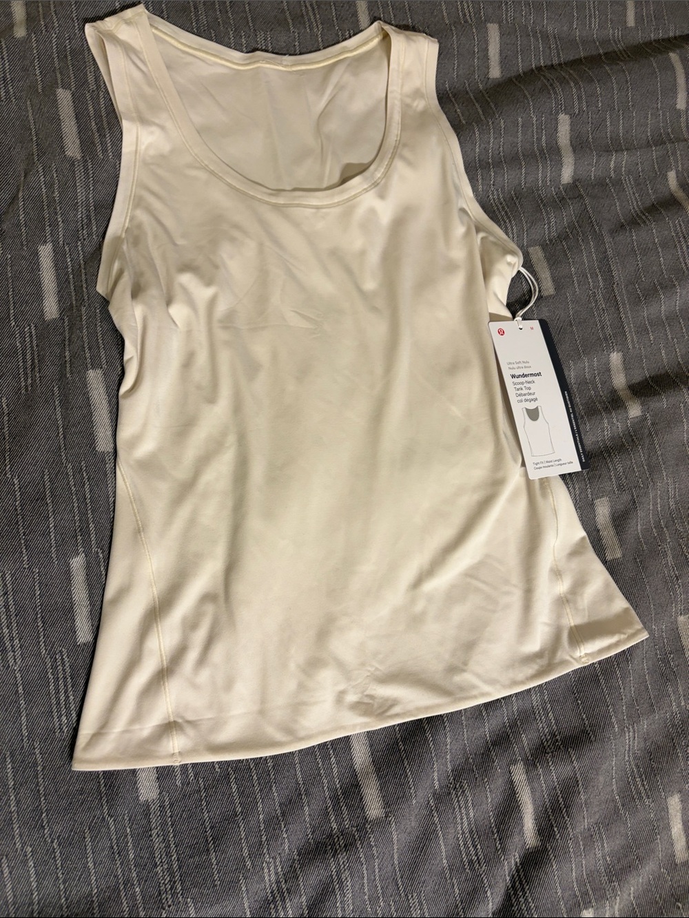 lululemon athletica wundermost Cream Scoop-Neck Tank